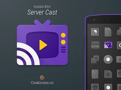 Server Cast Product Icon android cast icon iconography material design media streaming tv video