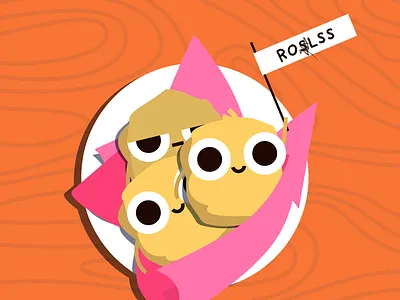 The rolls that didn't make the cut bread characters illustration rolls thanksgiving