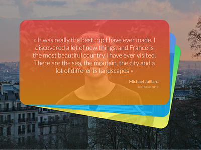 #DailyUI 39 - Testimonial 39 card dailyui france original testimonial