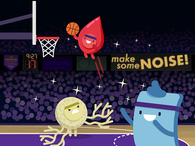 stem cells vs cancer basketball illustration science stem