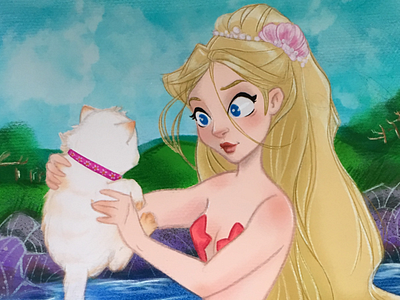 A new friend art character design digital mermaid