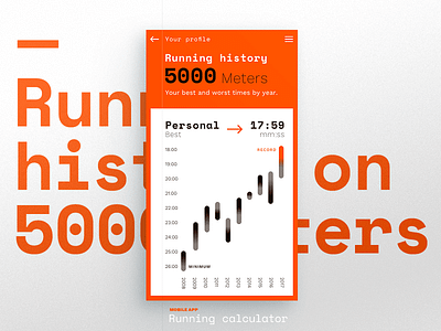 Running history screen app artboard calculator homo faber running sketch ui