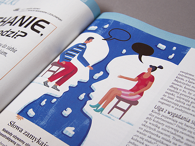 Honey, what do you mean? artwork couple ice illustration man texture woman