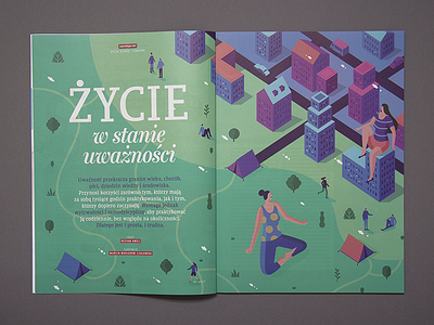 Illustration for Psychology magazine artwork blue break illustration psychology sky woman