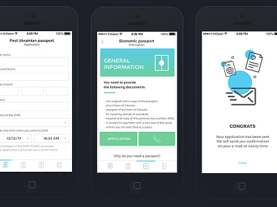 PASSPORT SERVICE APP animation app case concept design inspiration interface minimalism product ui ux