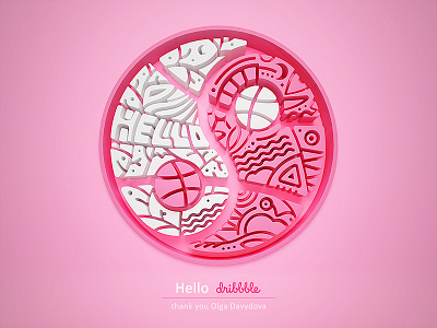 Hello Dribbble! dribbble first hello illustration taichi