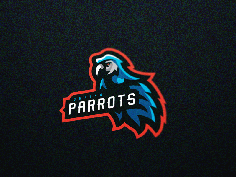Parrot Mascot Logo bird blue esport gaming illustrator logo mascot parrot sport