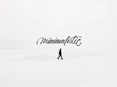 Minimalistic calligraphy lettering minimal photography