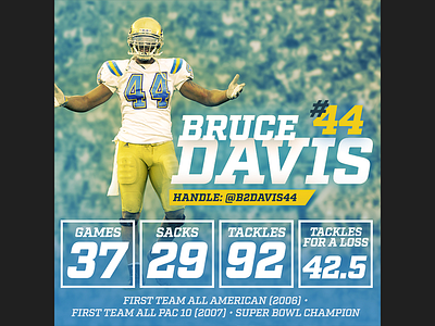 Talegate - Bruce Davis design football graphic sports ucla