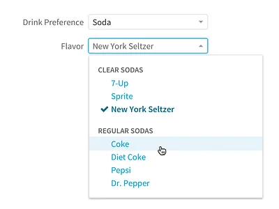 Connected Selections design system selection ux writing