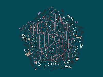 Hand Lettering digital flora flowers hand lettering hand type illustration ipad pro lettering plants typography