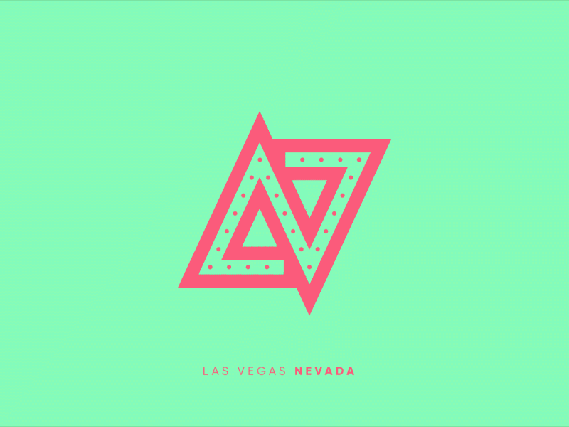 LV - Las Vegas (Animated) 51s las vegas lettering lv monogram nevada nv type united states of america usa