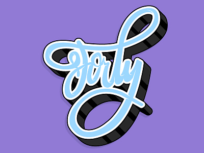 Forty hand drawn typography