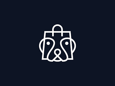 Bulldog Bag bag bulldog dog icon logo minimal