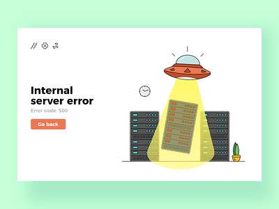 Error 500 bold clean design error error 500 flat illustration light ui ux web