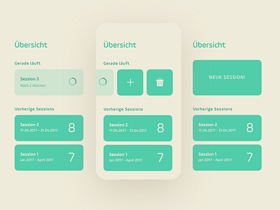 Overview Page add create new delete hh hhapp ios sketch swipe ui ux