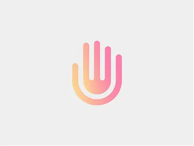 Hand Logo. brand identity branding design dribbble gradient gradientlogo graphic design handlogo logo logo design logomark