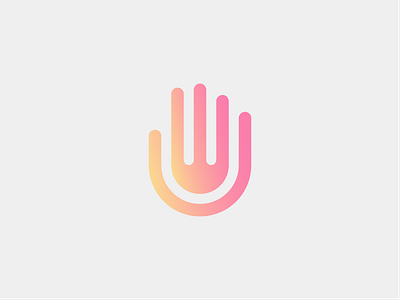 Hand Logo. brand identity branding design dribbble gradient gradientlogo graphic design handlogo logo logo design logomark