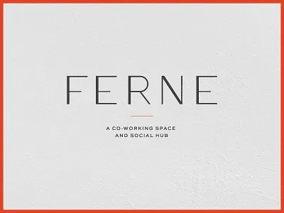 Ferne co working coworking custom custom type identity logo rounded type typography work space working
