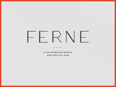 Ferne co working coworking custom custom type identity logo rounded type typography work space working