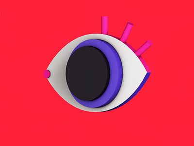 An eye 3d c4d cinema4d eye flat ilenia notarangelo illo illotv minimal render shapes