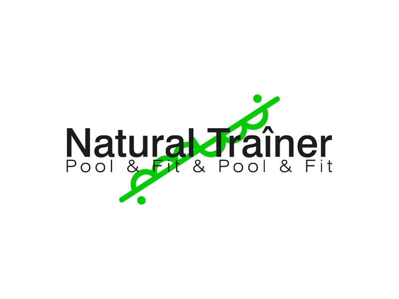 Pool & Fit — Logotype design gif identity illustration logotype nature shape typography workout