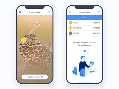Color Picker App app colors concept design drawing flat illustration ios iphone x picker ui vector