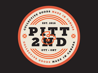 Pitt & 2nd Pt.1 badge branding design fun logo ontario ottawa typography