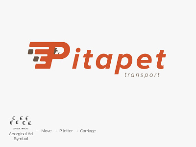 Pita Pet Transport Logo v1 carriage design graphic letter logo p pet taxi transport