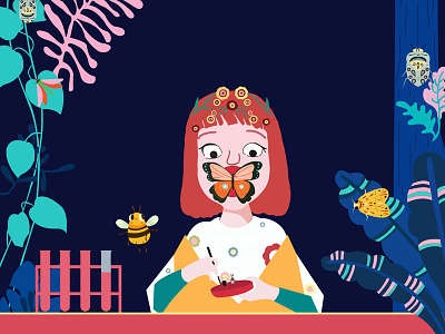 一个人的小时光 插画