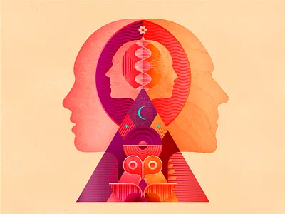 Trilogy / Love casa e jardim vector illustration