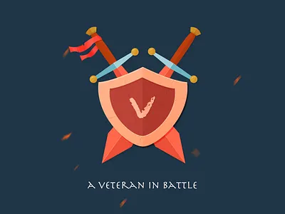 War - a veteran in battle gui illustration