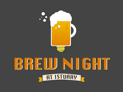 Brew Night beer brew night illustration logo sketch