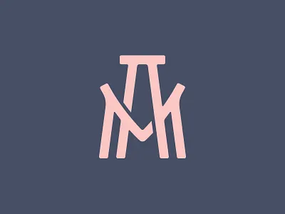 AM monogram badge brand branding design geometry letters logo logotype monogram texture