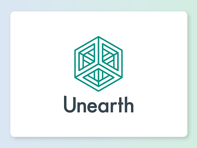 Unearth Lockup branding geometry identity logo mark