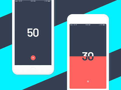 Daily UI #014 - Countdown Timer app countdown timer flat ios iphone iphone 8 timer ui ui design ux