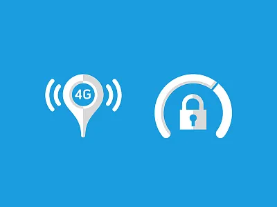 Telenor Icons 4g blue icon lock lte pin signal telenor