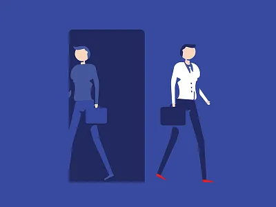 Change business character debt finance illustration man suit suitcase