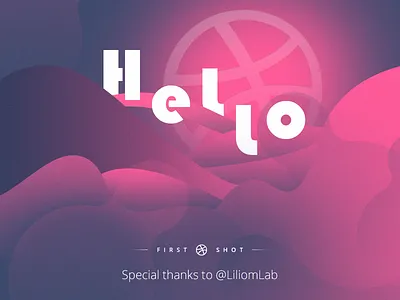 Hello Dribbble debut design dribbble first shot flat follow hello illustration ink invitation invite thanks