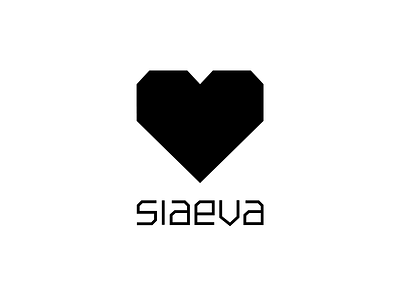 Siaeva Logo angular black and white designer logo heart logo design typography