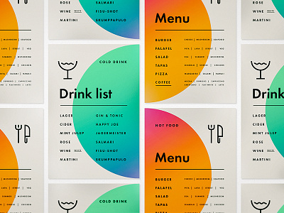 Spotlight festival identity bar color drink festival food gradient light menu poster spotlight summer vivid