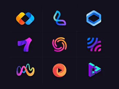 Colorful Year 2017 aiste brand brand aid brand mark branding branding agency colorful design geometry gradient illusion logo design logo mark minimal negative space play button simple logo startup tieatie unique logo