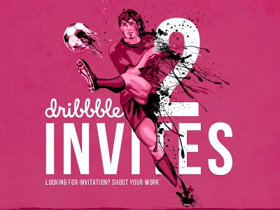 Dribbble Invite ball creative draft dribbble giveaway invitation invite player