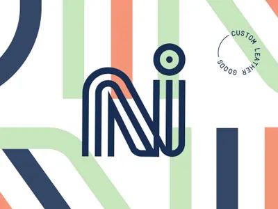 Doodle for a Leather Thing. badge branding icon identity. leather lines logo