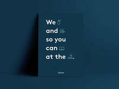Myclean Poster branding design identity poster