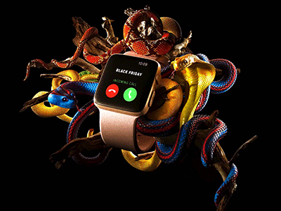 Black Friday 3d black corona friday iwatch poison snakes