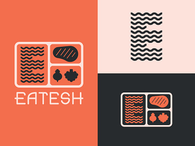 Eatesh app brand identity food icon illustration logo saudi arabia startup system typography ui