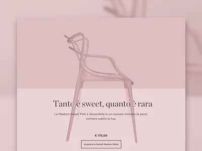 Mohd + Kartell - Landing page 2 design ecommerce factoria furniture landing page launch product shop typography