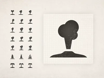 Geyser Icon cartography geyser icon iconic iconography logo map park