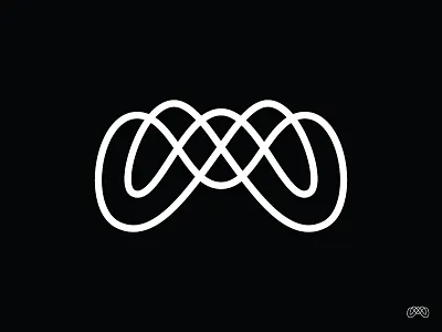 M - Sound line logo m one simple sound type